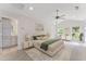 Bright primary bedroom with vaulted ceiling and decorative rug at 2737 Fontainebleau Drive, Dunwoody, GA 30360
