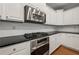 Modern kitchen with white cabinets, stainless steel appliances and granite countertops at 2873 Overlook Ne Way, Atlanta, GA 30324