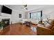 Elegant living room with hardwood floors, fireplace, and large windows for natural light at 2873 Overlook Ne Way, Atlanta, GA 30324