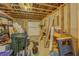 Unfinished basement offers plenty of room for storage, hobbies, and home projects at 1041 Flat Rock Rd, Covington, GA 30014