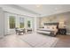 Serene main bedroom featuring a tray ceiling, sitting area, and large windows with natural light at 314 Brooke View Trail, Canton, GA 30115