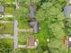 Overhead aerial shot of houses showcasing mature tree coverage and manicured landscaping within a quiet residential area at 3222 Edgemont Way, Decatur, GA 30032