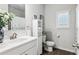 Bright bathroom with stylish vanity, toilet, and shower/tub combination providing all you need at 4365 Sunflower Cir, Cumming, GA 30040