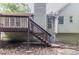 The backyard has a deck which allows access from the second floor at 10 Mariner Se Way, Acworth, GA 30102