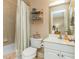 Cozy bathroom featuring a shower, a toilet, and a sink at 2850 Seagrave Way, Marietta, GA 30066