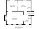 Floor plan showcasing dimensions of the living room, dining room, kitchen, and foyer at 3232 Valley View St, Powder Springs, GA 30127