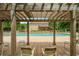 A community pool with a pergola covered lounge and beautiful, scenic views at 390 Glengarry Chase, Covington, GA 30014