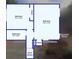 Upstairs floor plan showing bedrooms, bathroom, closets and stairs at 390 Glengarry Chase, Covington, GA 30014