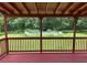 A view from the back deck showing the spacious and fenced in backyard and swimming pool at 1931 Harvest Way, Loganville, GA 30052