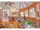 Bright office with an octagonal ceiling, custom wood paneling, and unique decor for a sophisticated workspace at 794 Rutland Ct, Lithonia, GA 30058