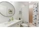 Bathroom area showcasing a modern sink and shower at 805 Peachtree Ne St # 411, Atlanta, GA 30308