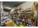 Functional basement pantry with metal shelving, providing ample space for food and storage at 705 S Bethany Rd, Mcdonough, GA 30252