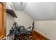 Office space with hardwood floors, a desk, gaming chair, and recessed lighting at 705 S Bethany Rd, Mcdonough, GA 30252