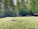 View of the backyard area showing a fenced perimeter and natural growth at 365 Wesley Mill Pl, Villa Rica, GA 30180