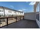 Spacious back deck with a view of the garages at 621 Hanlon Way, Alpharetta, GA 30009