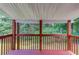 Wooden back porch overlooks a heavily wooded area at 1900 Tribble Ridge Dr, Lawrenceville, GA 30045