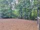 Expansive backyard featuring a wooden fence, mature trees, and natural ground cover at 522 Blue Mountain, Canton, GA 30114