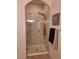Modern shower featuring a glass door and a multi-setting shower panel at 522 Blue Mountain, Canton, GA 30114