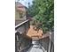 Wooden stairs leading from a deck to a mulch backyard area at 522 Blue Mountain, Canton, GA 30114