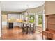 Kitchen with granite countertops, a center island, and view to the dining area at 1219 Hadaway Ct, Lawrenceville, GA 30043