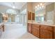 Luxurious bathroom with soaking tub and separate shower at 3502 Village Green Dr, Roswell, GA 30075
