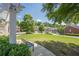 Scenic view of community green space and landscaped homes with charming architectural details at 3502 Village Green Dr, Roswell, GA 30075