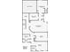 Upstairs floorplan of home featuring 4 bedrooms, 2 bathrooms, study, and closets at 3502 Village Green Dr, Roswell, GA 30075