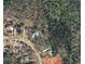 Aerial view of a plot of land, showing the layout of the homes and surrounding area at 340 Antebellum Way, Fayetteville, GA 30215