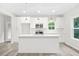 Modern kitchen with white cabinets, stainless steel appliances, and island with pendant lighting at 156 Club Cir, Stockbridge, GA 30281