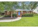 Attractive brick home with a bright blue door and professional landscaping at 2057 Cambridge Ave, Atlanta, GA 30337