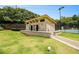 Exterior view of the tennis court house and tennis court at 2057 Cambridge Ave, Atlanta, GA 30337