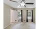 This bedroom has a ceiling fan and lots of natural light at 98 Little John Way, Douglasville, GA 30134