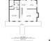 First floor floorplan with dimensions of the kitchen, dining area, living room, porch and primary bedroom at 98 Little John Way, Douglasville, GA 30134