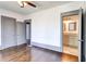 A bedroom that flows into the bathroom at 1497 Rogers Ave, Atlanta, GA 30310