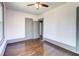 Bright bedroom with hardwood floors and fresh paint at 1497 Rogers Ave, Atlanta, GA 30310