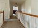 Upstairs hallway with carpet and railing at 1055 Havenstone Walk, Lawrenceville, GA 30045