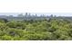View from above the tree canopy, showing the city skyline at 145 15Th Ne St # 1209, Atlanta, GA 30309