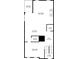 Second floorplan showing the layout of the living room, dining area, kitchen and bathroom at 2850 Stonehall Se Ct, Smyrna, GA 30080