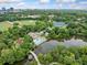 Beautiful aerial shot of a park with a lake, pool, tennis courts, and playground, set against a cityscape at 411 10Th Ne St # 6, Atlanta, GA 30309