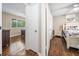 View of two bedrooms in a house with hardwood floors and natural light at 411 10Th Ne St # 6, Atlanta, GA 30309