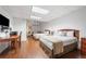 Bedroom with twin beds, a desk and a television at 57 Forsyth Nw St # 16G, Atlanta, GA 30303