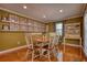 Charming dining room features hardwood floors and a table with seating for six at 1248 Rockview Ct, Loganville, GA 30052