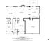 First floor plan showing kitchen, garage, living room, sitting room, dining area, bath, bedroom, and foyer at 105 Lanier Xing, Hiram, GA 30141