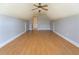 Finished attic features wood-look floors, vaulted ceilings, and an adjoining doorway at 172 Lakeview Dr, Newborn, GA 30056