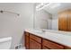 Bathroom featuring white countertops, modern fixtures, and bright lighting at 3442 Winter Wood Trl, Marietta, GA 30062