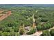 Wide aerial view of home and wooded lot in a secluded community at 411 Johnson Rd, Locust Grove, GA 30248