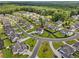 An overhead view of a new neighborhood situated near wooded area at 6080 Simone St, Acworth, GA 30101