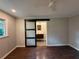 Main bedroom featuring a barn door that slides to reveal the en suite bathroom at 2545 Glenrock Dr, Decatur, GA 30032