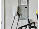 Garage equipped with a Tesla charger, offering convenience for electric vehicle owners at 767 Farmstead Rd, Suwanee, GA 30024