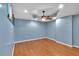 Bonus room with laminate wood floor, ceiling fan, and recessed lighting at 212 Thorncliff Way Way, Acworth, GA 30101